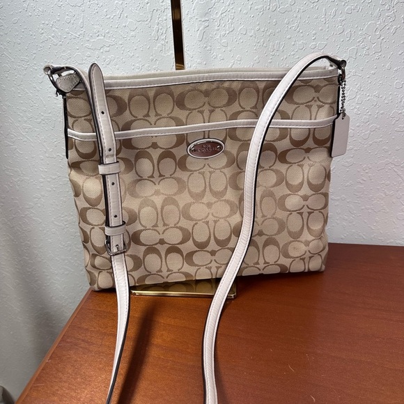 Coach Tan Signature Crossbody Bag - Picture 10 of 13